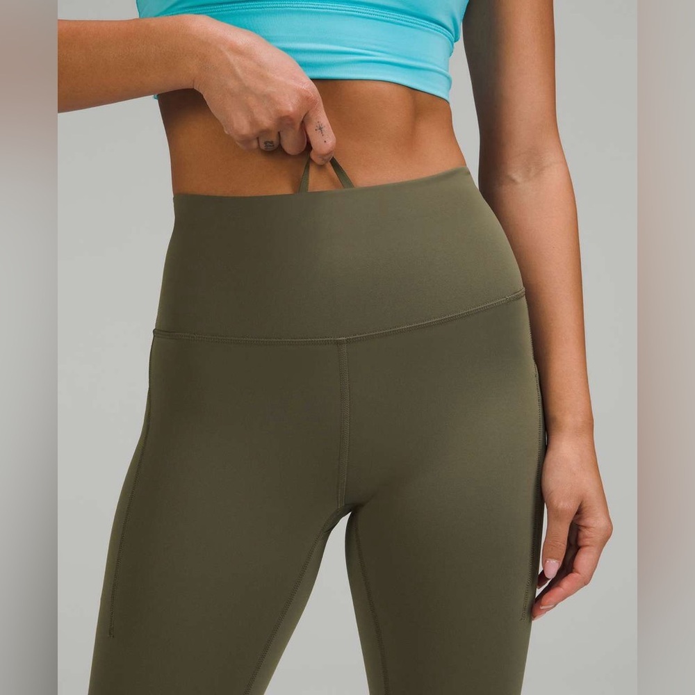 Lululemon Wunder Train High-Rise Tight with Pockets 25" Carob Brown Green - Picture 9 of 12